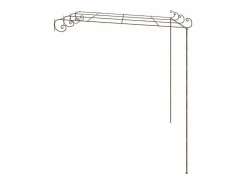 Pérgola de jardín marrón antiguo 4x3x2,5 m hierro ES486343