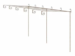 New Pérgola de jardín marrón antiguo 6x3x2,5 m hierro ES196086 Marru00f3n