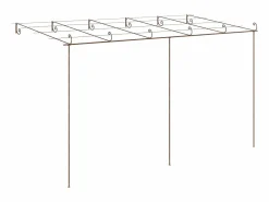 New Pérgola de jardín marrón antiguo 6x3x2,5 m hierro ES196086 Marru00f3n
