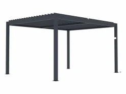 EXPERTLAND Pérgola eléctrico aluminio hojas orientables 12 m² antracita AMADORA