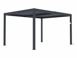 EXPERTLAND Pérgola eléctrico aluminio hojas orientables 12 m² antracita AMADORA