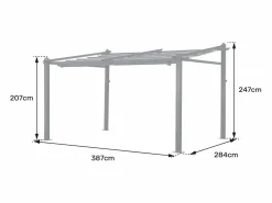 Discount Happy Garden Pérgola mural 3 × 4m FRÉJUS estructura de aluminio Gris