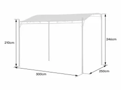 Sale Pérgola mural 3 × 2,5m NICE Pérgola