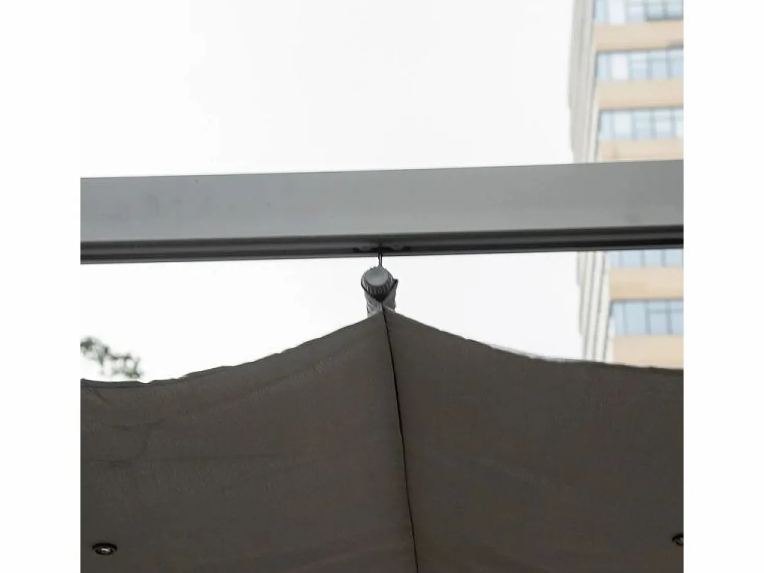 Online DripeX Pérgola retráctil 3 x 3 x 2.23 m - estructura de aluminio - lona de poliéster de alta densidad - Gris Gris antracita
