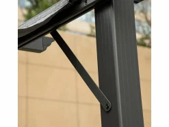 Online DripeX Pérgola retráctil 3 x 3 x 2.23 m - estructura de aluminio - lona de poliéster de alta densidad - Gris Gris antracita