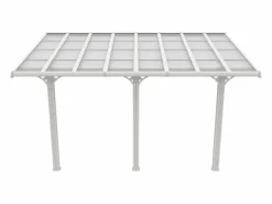 Outlet Pérgola-cochera adosada de aluminio techo policarbonato 1 coche 15,13 m² PAZERA Cochera|Pérgola