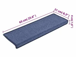 Discount Garden Furniture Prolenta Premium - Alfombras de peldaños de escalera 15 uds 65x21x4 cm Azul