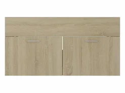 Clearance Prolenta Premium - Armario para lavabo contrachapada color roble 90x38,5x46 cm Estantería Sobre Inodoro