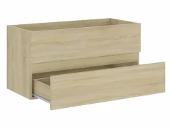 Clearance Prolenta Premium - Armario lavabo madera contrachapada roble Sonoma 90x38,5x45 cm Estantería Sobre Inodoro