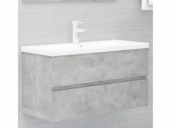 Sale Garden Furniture Prolenta Premium - Armario para lavabo contrachapada gris hormigón 90x38,5x45 cm Multicolor