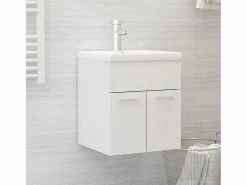 New Garden Furniture Prolenta Premium - Armario para lavabo contrachapada blanco brillo 41x38,5x46 cm Multicolor