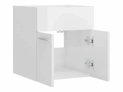 New Garden Furniture Prolenta Premium - Armario para lavabo contrachapada blanco brillo 41x38,5x46 cm Multicolor
