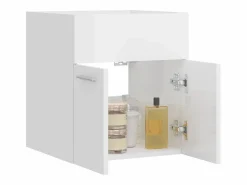 New Garden Furniture Prolenta Premium - Armario para lavabo contrachapada blanco brillo 41x38,5x46 cm Multicolor