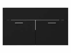 Clearance Garden Furniture Prolenta Premium - Armario para lavabo madera contrachapada negro 80x38,5x46 cm Multicolor