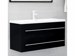 Sale Garden Furniture Prolenta Premium - Armario para lavabo madera contrachapada negro 100x38,5x48 cm Multicolor