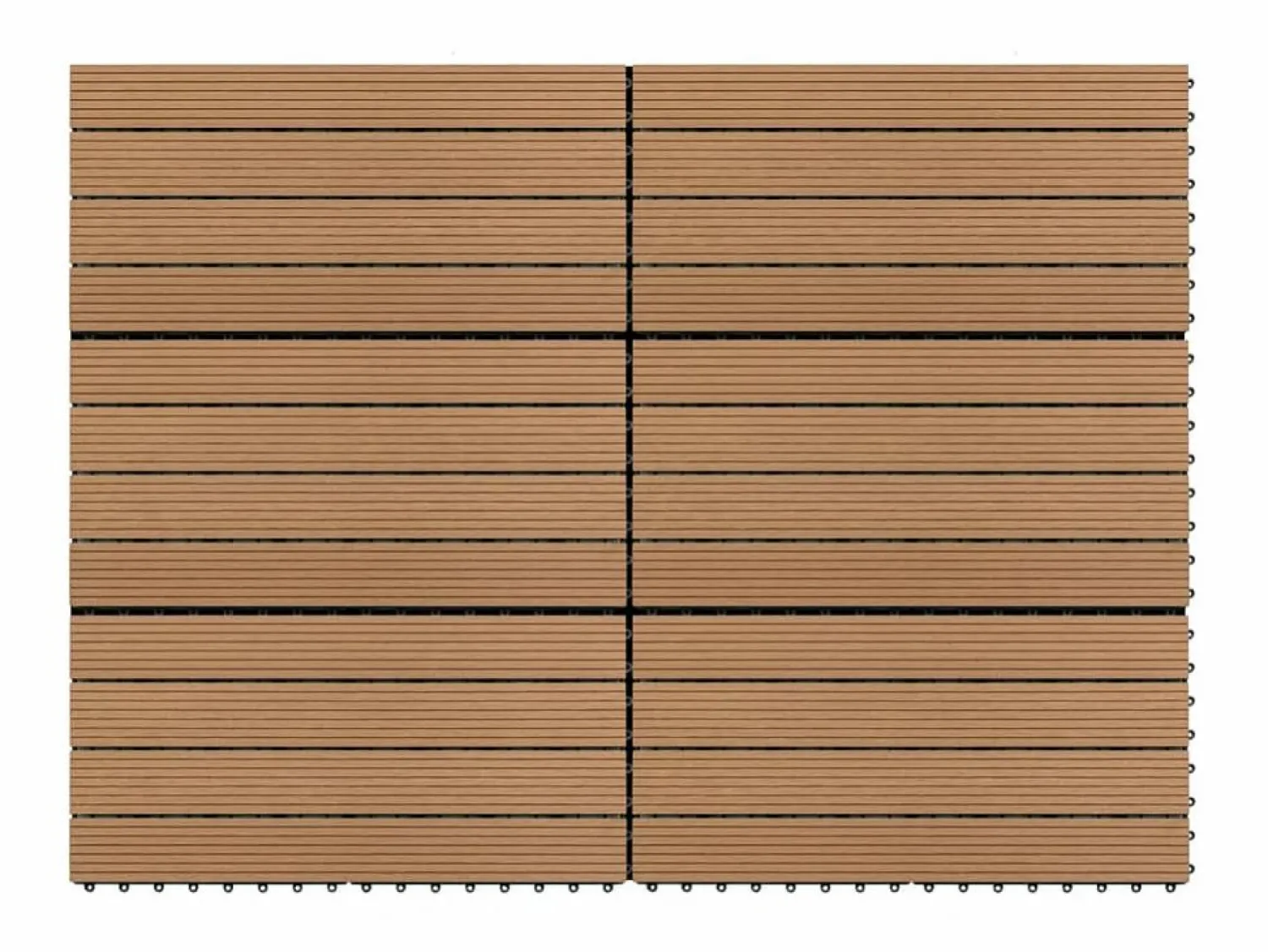 Prolenta Premium - Baldosas de porche 6 uds WPC marrón 60x30 cm 1,08 m² Terraza