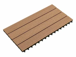 Prolenta Premium - Baldosas de porche 6 uds WPC marrón 60x30 cm 1,08 m² Terraza