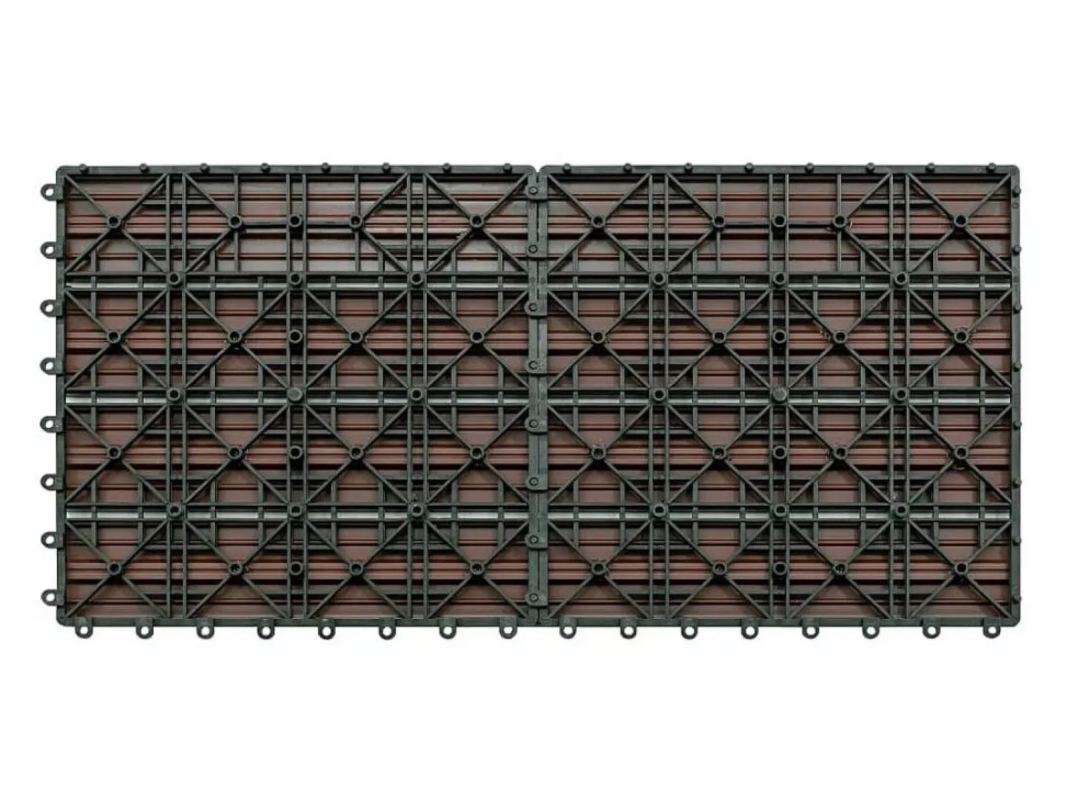 Prolenta Premium - Baldosas de porche 6 uds WPC marrón 60x30 cm 1,08 m² Terraza