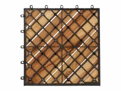 Prolenta Premium - Baldosas de porche de madera de acacia 30 pzas marrón 30x30 cm Multicolor