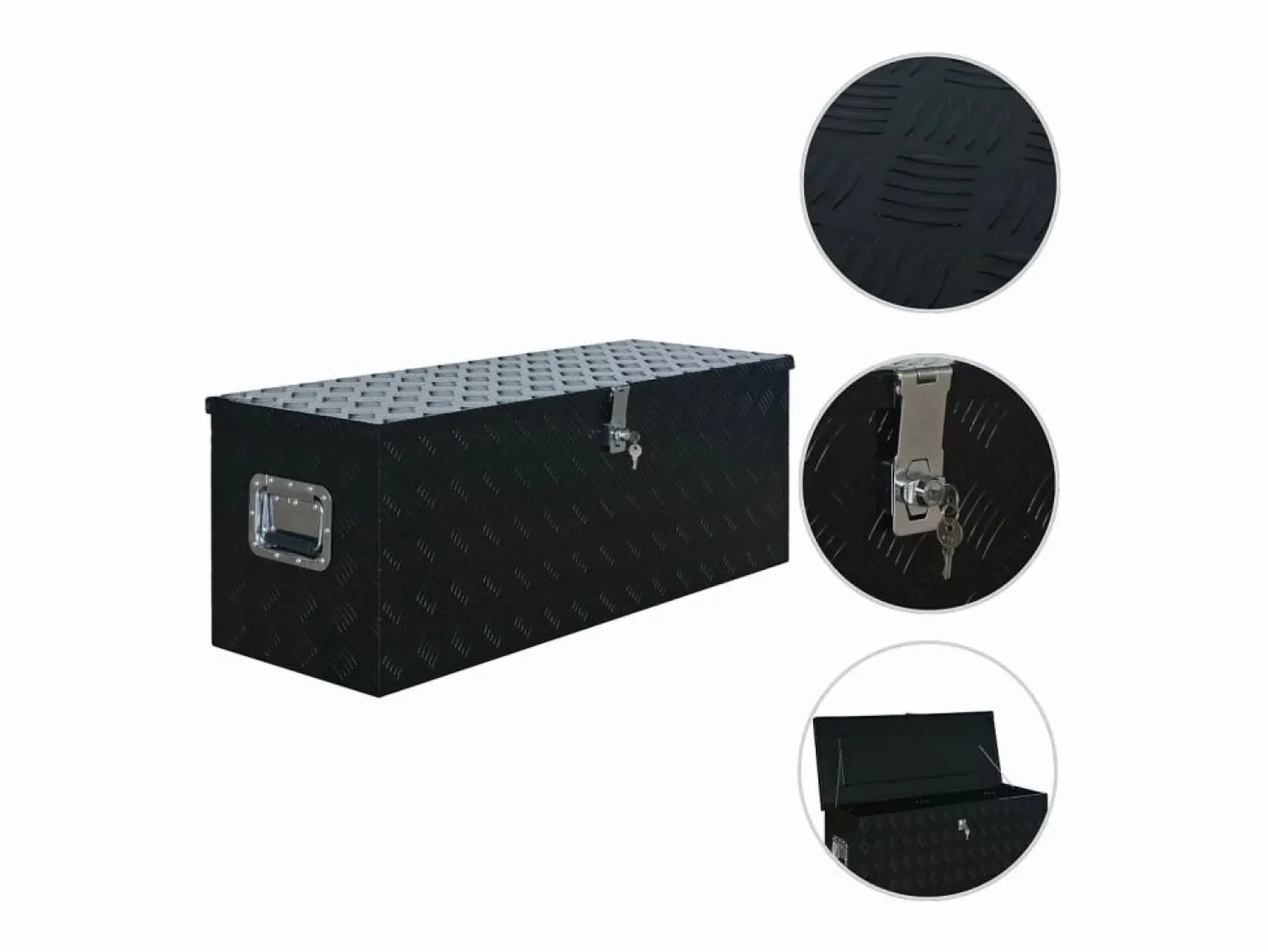 Clearance Prolenta Premium - Caja de aluminio 1085x370x400 mm negra Garaje