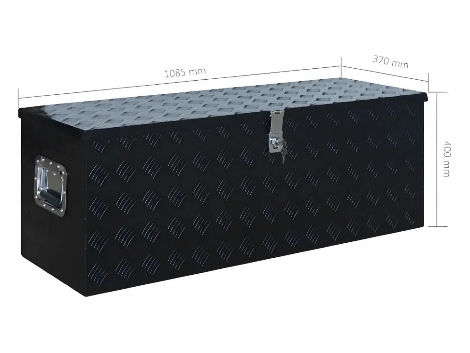 Clearance Prolenta Premium - Caja de aluminio 1085x370x400 mm negra Garaje