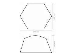 Sale Prolenta Premium - Carpa para piscina de tela 500x433x250 cm Verde