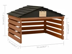 Sale Prolenta Premium - Caseta de cortacésped robótico negro y marrón 78x74x54 cm abeto Garaje