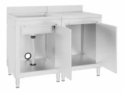 Garden Furniture Prolenta Premium - Fregadero de cocina profesional acero inoxidable 120x60x96 cm