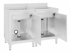 Prolenta Premium - Fregadero de cocina comercial 2 piezas de acero inoxidable Estantería Sobre Inodoro