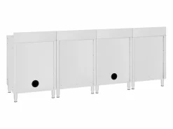 Clearance Prolenta Premium - Fregadero de cocina profesional acero inoxidable 240x60x96 cm Estantería Sobre Inodoro