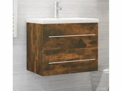 Best Garden Furniture Prolenta Premium - Mueble lavabo madera contrachapada roble ahumado 60x38,5x48 cm Multicolor