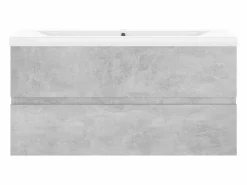 Best Prolenta Premium - Mueble con lavabo madera de ingeniería gris hormigón Estantería Sobre Inodoro