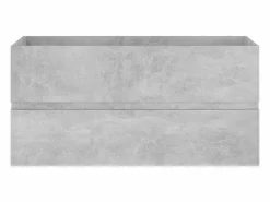 Best Prolenta Premium - Mueble con lavabo madera de ingeniería gris hormigón Estantería Sobre Inodoro
