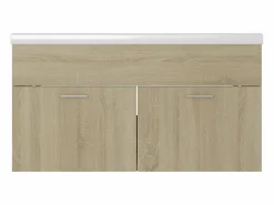Best Prolenta Premium - Mueble con lavabo madera de ingeniería roble Sonoma Estantería Sobre Inodoro