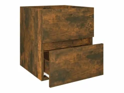 Garden Furniture Prolenta Premium - Mueble de lavabo madera ingeniería roble ahumado 41x38,5x45 cm