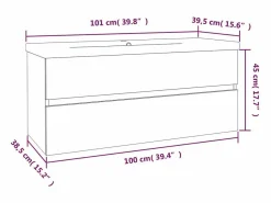Clearance Garden Furniture Prolenta Premium - Mueble de baño con lavabo madera contrachapada gris Sonoma Multicolor