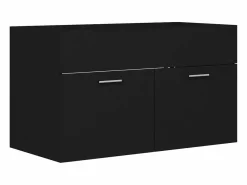 Hot Prolenta Premium - Mueble con lavabo madera de ingeniería negro Estantería Sobre Inodoro