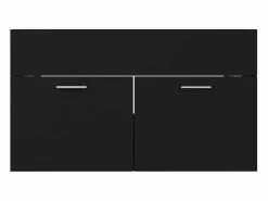 Hot Prolenta Premium - Mueble con lavabo madera de ingeniería negro Estantería Sobre Inodoro