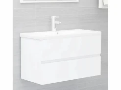 Garden Furniture Prolenta Premium - Mueble de lavabo madera de ingeniería blanco 80x38,5x45 cm
