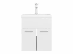 Hot Prolenta Premium - Mueble con lavabo aglomerado blanco brillante Estantería Sobre Inodoro