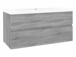 Garden Furniture Prolenta Premium - Mueble de baño con lavabo madera contrachapada gris Sonoma