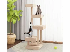 Garden Furniture Prolenta Premium - Árbol para gatos madera maciza de pino 45,5x49x103 cm