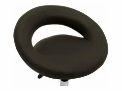 Garden Furniture Prolenta Premium - Silla de trabajo con ruedas cuero sintético marrón