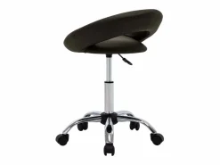 Garden Furniture Prolenta Premium - Silla de trabajo con ruedas cuero sintético marrón