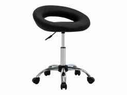 Garden Furniture Prolenta Premium - Silla de trabajo con ruedas cuero sintético Negro