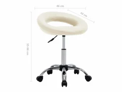 Garden Furniture Prolenta Premium - Silla de trabajo con ruedas cuero sintético