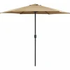 Garden Furniture Prolenta Premium - Sombrilla de jardín con palo de aluminio taupe 270x246 cm