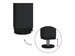 Online Prolenta Premium - Soporte de impresora madera ingeniería 40x30x31 cm Negro