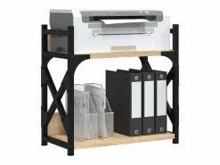 Prolenta Premium - Soporte de impresora 2 niveles roble Sonoma 40x20x40 cm