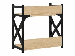 Prolenta Premium - Soporte de impresora 2 niveles roble Sonoma 40x20x40 cm